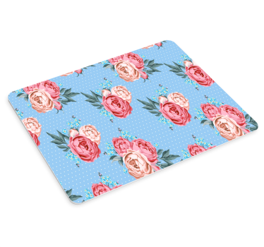 Virágos kék háttér - mouse pad minták - TenStickers