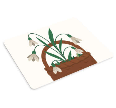 Hóvirágok kosara - eredeti egérpad - TenStickers