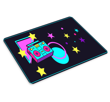 Retro boombox galaxis egérpad szerencsejáték - TenStickers