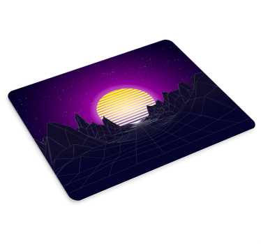 Geometrikus naplemente táj - eredeti egérpad - TenStickers