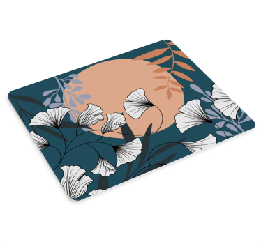 Virágos hold minták egérpadhoz - TenStickers