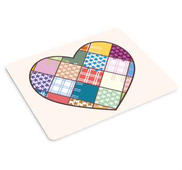 Szív foltvarrás minták mouse pad - TenStickers