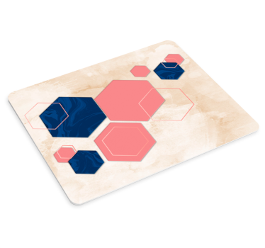Geometrikus hatszög minták mouse padokhoz - TenStickers