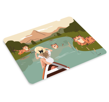 Természetet Élvező nő - eredeti egérpad - TenStickers