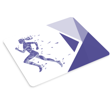Lila geometrikus futó eredeti egérpad - TenStickers