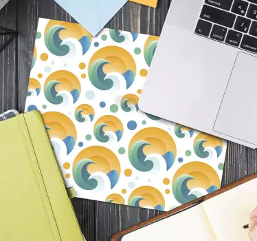 Színes hullám minták - mouse pad minták - TenStickers