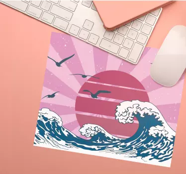 A nagyszerű rózsaszín retro hullám eredeti egérpad - TenStickers