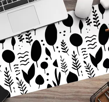 Absztrakt levélformák mouse pad minták - TenStickers