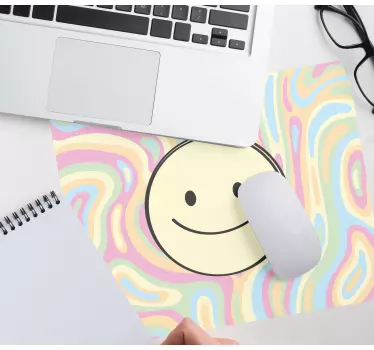 Absztrakt mosolygó arc egérpad minták - TenStickers
