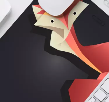 Absztrakt róka figura mouse pad eredeti - TenStickers