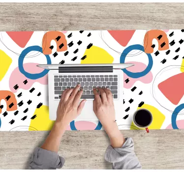 Absztrakt színes formák mouse pad minták - TenStickers