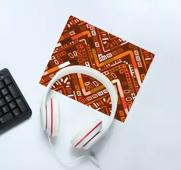 Afrikai narancs mintás design eredeti egérpad - TenStickers