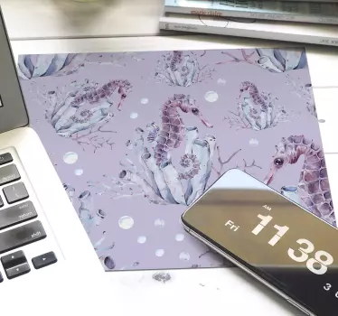 Akvarell csikóhal tengeri élet egér szőnyeg - TenStickers