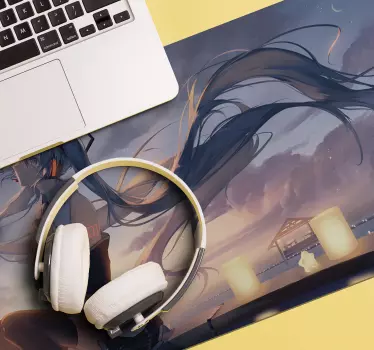 Anime gamer lány egér szőnyeg - TenStickers