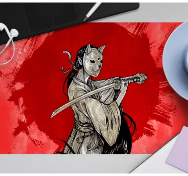 Anime szamuráj anime egér szőnyeg - TenStickers