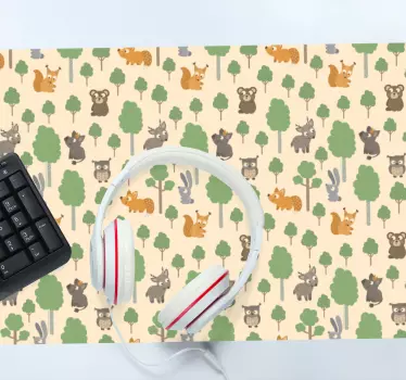 Aranyos erdő Állatok egérpad minták - TenStickers