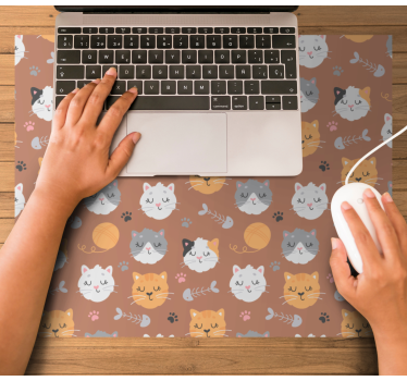 Aranyos macskás mintás mouse pad eredeti - TenStickers