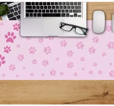 Aranyos rózsaszín mancs nyomtatja az egérpárna mintákat - TenStickers