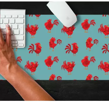 Bájoló kakas minták - egérpad minták - TenStickers