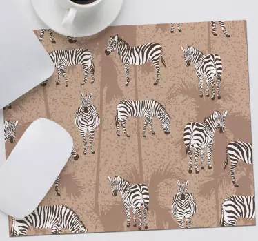 Barna pálmafa zebra egér szőnyeg - TenStickers