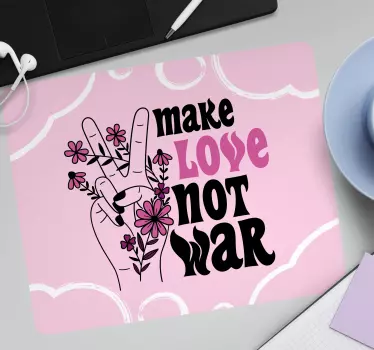 Békés kézjel egérpad outes - TenStickers