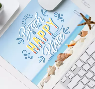 Boldog hely tengerparti kagyló egér szőnyeg - TenStickers