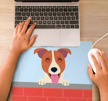Boldog kis rajzfilm kutya eredeti egérpad - TenStickers