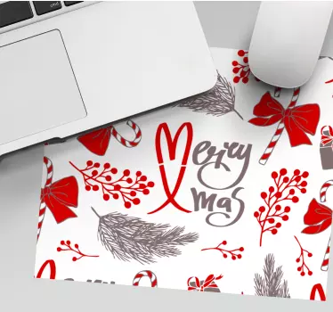 Boldog kívánságok és Ünnepi szalagok egérpad karácsony - TenStickers