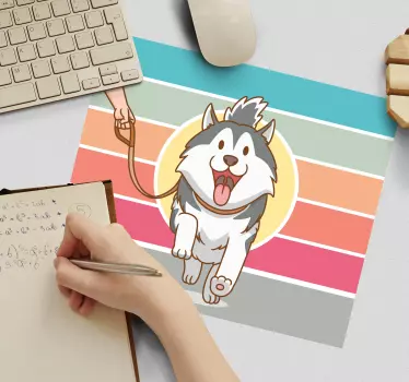 Boldog kutyasétáltatás - eredeti egérpad - TenStickers