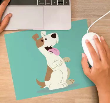 Boldog mesefigurás kiskutya egérpad szerencsejáték - TenStickers