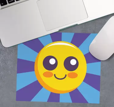 Boldog napfény arc anime egérpad - TenStickers