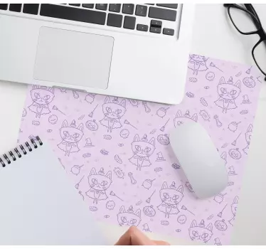Boszorkány macska rajzfilm eredeti egérpad - TenStickers
