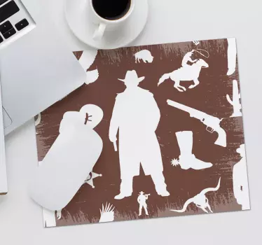 Cowboy és lovak mintás egérpad - TenStickers