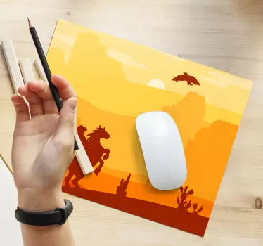 Cowboy siluett - mouse pad szerencsejáték - TenStickers