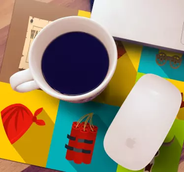 Cowboyos ikonok - mouse pad eredeti - TenStickers