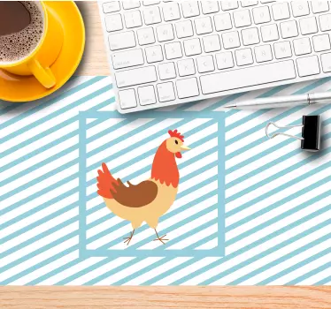 Csíkos csirke mouse pad eredeti - TenStickers