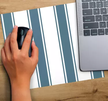 Csíkos kék-fehér motívum mouse pad minták - TenStickers