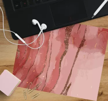 Csillogó rózsaszín akvarell eredeti egérpad - TenStickers