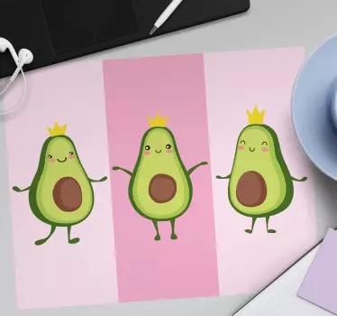 Cuki avokádó karakterek mouse pad eredeti - TenStickers