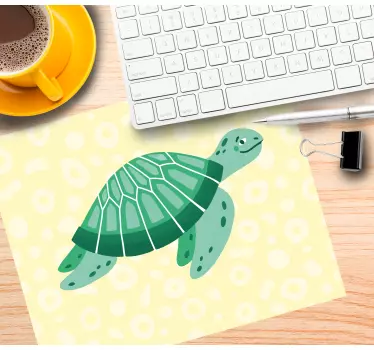 Cuki teknős illusztráció - mouse pad eredeti - TenStickers
