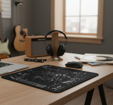 Destruktúrált fender gitár egérpad - TenStickers