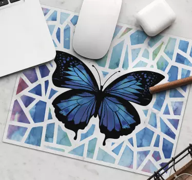 Divatos pillangók mintás mozaik pillangó egér szőnyeg - TenStickers