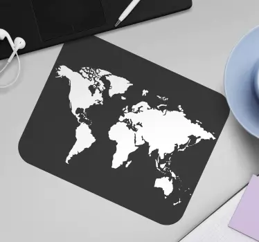 Egyszerű világtérkép egérpad térkép - TenStickers