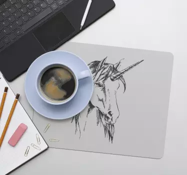 Elegáns egyszarvú illusztráció - mouse pad eredeti - TenStickers