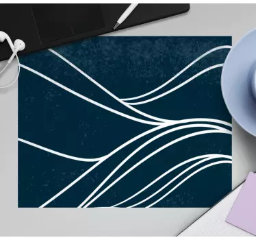 Elegáns fehér hullámok mouse pad minták - TenStickers