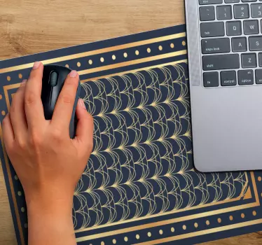 Elegáns geometrikus hullámok mouse pad minták - TenStickers