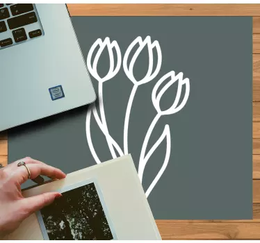 Elegáns virágmintás mouse pad eredeti - TenStickers