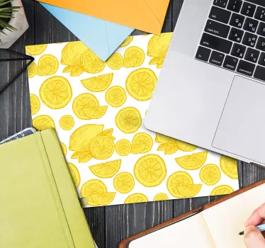 Élénk citrom minta egérpad minták - TenStickers