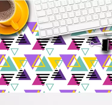 Élénk geometrikus háromszögek egérpad minták - TenStickers