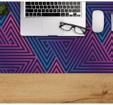 Élénk háromszögű vonalak mouse pad minták - TenStickers